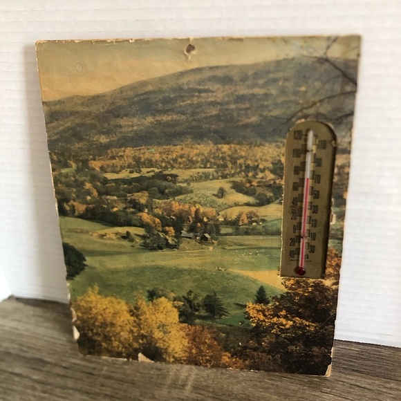 Vintage Landscape Picture Thermometer Decor - Picture 1 of 9